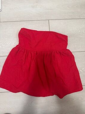 Women’s Strapless Red Top